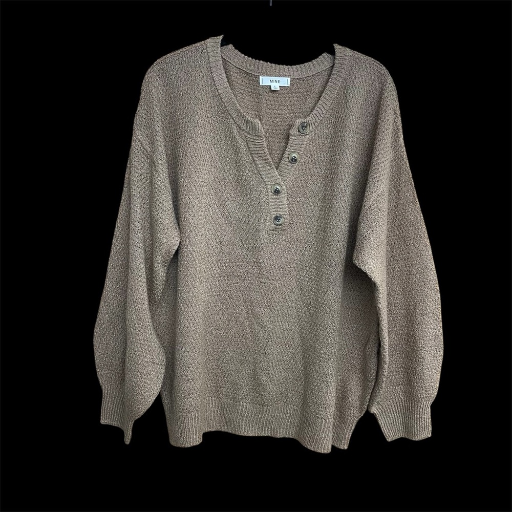 Mine Textured Brown Sweater